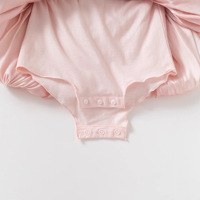 Robe d'automne rose brillante avec nœud pour bébé fille, tenue de princesse pour fête, combinaison pour célébration du 1er anniversaire