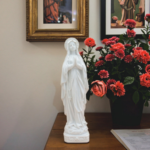 Statue miniature religieuse catholique de Noël en résine peinte à la main, artisanat artistique, <span class=keywords><strong>Vierge</strong></span> Notre-Dame de <span class=keywords><strong>Lourdes</strong></span>, chrétienne - Product Image 2