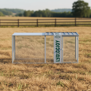 Cage à poulets en acier galvanisé gris avec toit 79,9"x38,6"x35,4" Modèle D0100H7U8RT - Product Image 2