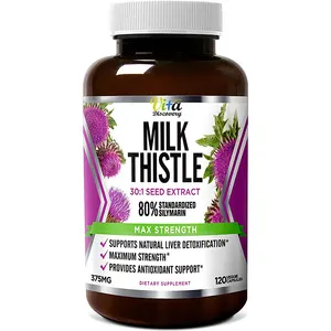 Private label Latte di Cardo Capsula Naturale Estratto di Silimarina Marianum & Dente di Leone Radice Per la Salute del Fegato