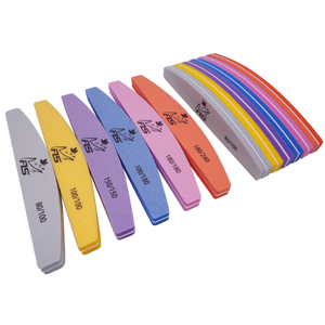 Profesyonel tırnak tamponu dosya 80 100 120 150 180 240 Grit özel Logo yarım ay şekiller manikür tırnak törpüsü sünger tırnak törpüsü s - Product Image 6