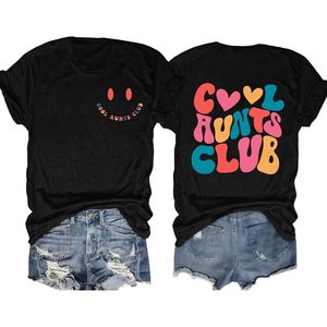 Cool Aunts Club - Camiseta gráfica para mujer, camiseta informal de manga corta, top de punto transpirable - Product Image 1