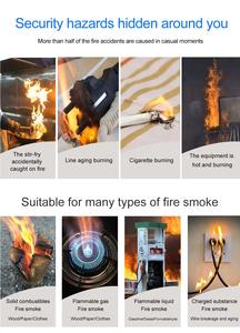 Détecteur de fumée à piles, station unique, matériau ABS, son fort de 85 dB, détecteur de fumée optique infrarouge pour la sécurité domestique - Product Image 4