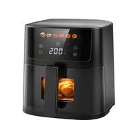 Friteuse à air numérique multifonctionnelle 4L avec fenêtre visible, sans huile, appareil électroménager professionnel