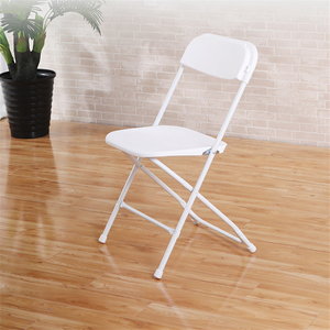 Muestra Gratis, Precio Económico, 10 Sillas Apilables, Fácil Almacenamiento, Resistentes, Portátiles, Blancas, Sillas Plegables Usadas para Bodas al por Mayor - Product Image 1