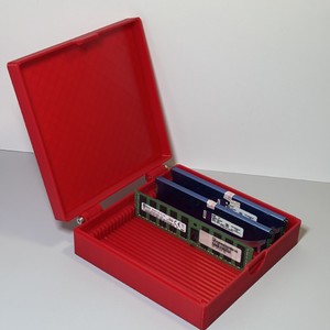 Caja de almacenamiento para módulos de memoria, rectángulo de plástico con tapa para servidor de escritorio, RAM, organización, almacenamiento, administración, uso en oficina - Product Image 2