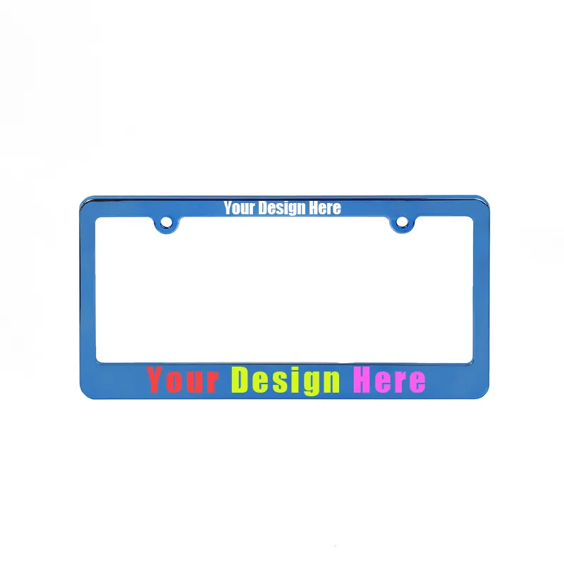 Top Custom Design Car License Plate Frame US Custom Number Metal License Plate Frame Plate Holder Cover Wholesale License Frame