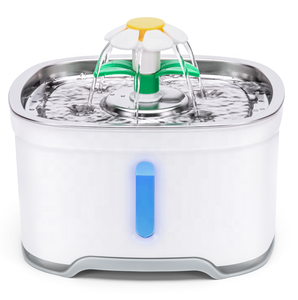 <span class=keywords><strong>Fontaine</strong></span> à <span class=keywords><strong>eau</strong></span> pour animaux de compagnie en acier inoxydable de 2,4 L pour <span class=keywords><strong>chat</strong></span> et chien avec filtre triple <span class=keywords><strong>action</strong></span> - Product Image 1