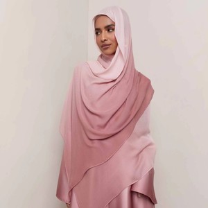 Listo para enviar Premium Ombre mujeres musulmanas 60g Modal Tie-dye bufanda Hijbs suave transpirable Hijabs - Product Image 4