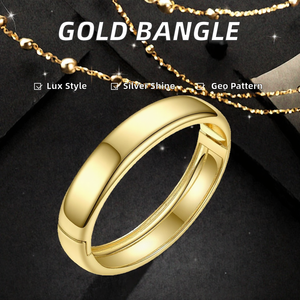 กำไลข้อมือโลหะผสมสำหรับผู้หญิง ลายเรขาคณิตขอบกว้าง ชุบเงินอย่างดี จาก CRAFTS HUB - Product Image 2