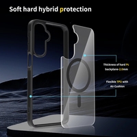 Étui rigide en PC avec protection magnétique pour Samsung A16 A26 A17 A35 A55, coque arrière fine et protectrice