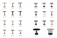 Tables de restaurant de restauration rapide, tables en marbre, bar commercial, table de café