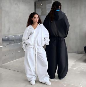 Chất Lượng Cao Người Đàn Ông Của Mùa Đông Crop Hoodies Áo Nỉ Pháp Terry Bông Quá Khổ Thời Trang Đường Phố Tùy Chỉnh Nặng Nặng Boxy Hoody - Product Image 3