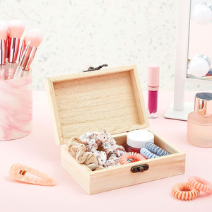 Wholesale Safe Customizable Unfinished Small Wooden Boxes with Hinged Lids for Jewelry DIY Crafts & Wall Signs-Direct China