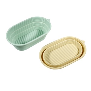 TangChu Oval Foldable Fermentation Blue <b>Silicone</b> Mold Cake <b>Baking</b> Tool - Product Image 4