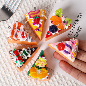 Modelo de postre simulado de rebanadas de pastel de crema de frutas, decoración para mesa de postres de bodas y cumpleaños, accesorio para fotos - Product Image 2