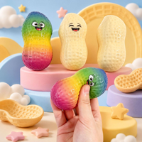 Jouet anti-stress en mousse PU à rebond lent en forme d'arachide, simulation de mousse, gadget de décompression le plus vendu, jouets souples et moelleux en forme d'arachides