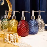 Bouteille de savon liquide pour les mains personnalisée de 350 ml et 500 ml, flacon pompe en verre avec pompe en plastique