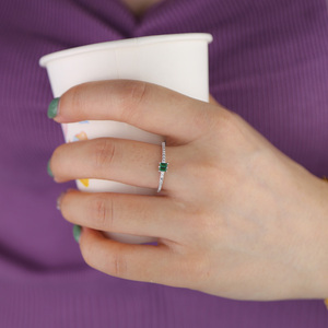 โปรโมชั่นบางวง4<span class=keywords><strong>ส</strong></span>ีสี่เหลี่ยม Cz ละเอียดอ่อนแต่งงานหมั้นวงแหวนแฟชั่นสำหรับผู้หญิงเครื่องประดับ - Product Image 4