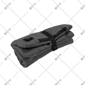 Cojín Calefactor Plegable Rectangular Gris Naranja de Poliéster para Silla de Camping, Almohadilla Térmica Portátil para Exteriores con Temperatura Ajustable - Product Image 2