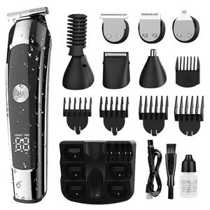 Outils de coiffure multifonctionnels rechargeables pour hommes, ensemble de tondeuse électrique 6 en 1, <span class=keywords><strong>prix</strong></span> - Product Image 2