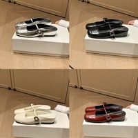 Chaussures de ballet en cuir véritable, argentées, à bout rond, à talon bas de 35 mm, talon dissimulé, ultra-douces, style français, boucle carrée, talon moyen, couleur unie