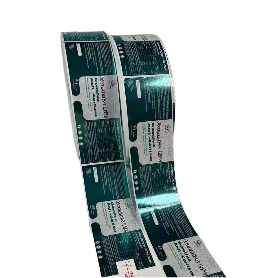 Self-Adhesive Vinyl Waterproof UV Embossed Logo Stickers Roll Cut ...