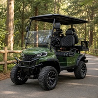 Voiturette de golf électrique Hillcrest Community 2, 4 ou 6 places, moteur AC 48V 5KW, batterie au lithium pour les trajets sur les pentes, les livraisons et le transport de colis