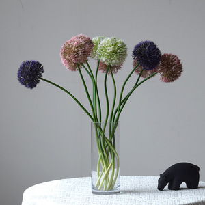 Boules de fleurs artificielles en forme d'oignons, fausses plantes vertes, boules de fleurs en forme d'oignons verts, décorations de mariage et d'intérieur, accessoires de photographie en forme de pissenlits - Product Image 2