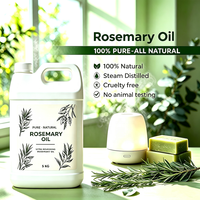 Huile Essentielle de Romarin Multi-Usages 100% Pure Distillée à la Vapeur pour la Croissance Capillaire, Soin du Cuir Chevelu, Soutien de la Mémoire, Aromathérapie, Diffuseur, Vrac