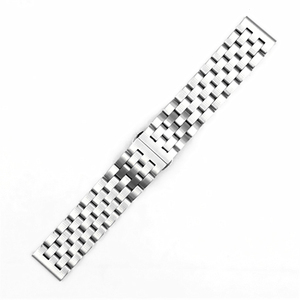 Cinque perline 18 20 22 24 mm bracciale orologio da polso in acciaio inossidabile massiccio brillante o spazzolato con sgancio rapido - Product Image 5