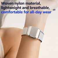 Bracelet de montre en nylon avec chargeur sans fil 2 en 1, type C magnétique, pour smartwatch