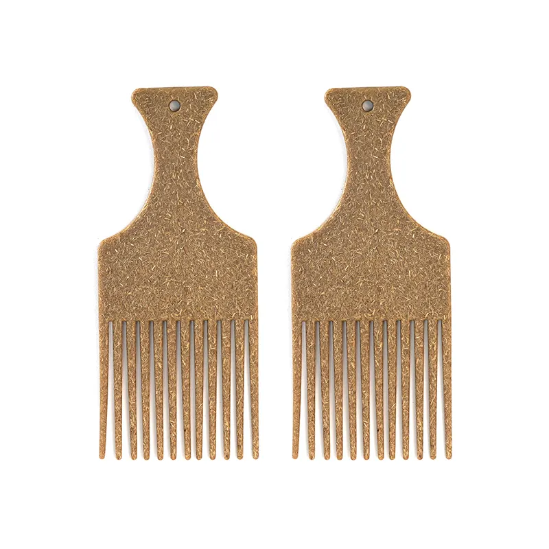 Pente biodegradável de fibra natural de coco, escova de cabelo desembaraçadora ecológica, pente desembaraçador original para barbeiro