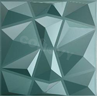 COMOVY Promotion Populaire Panneau Mural 3D en PVC Effet Miroir Vert Pomme Décoratif Auto-Adhésif