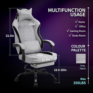 Venta caliente Tela Ddp Precio Gris Zero Gravity <span class=keywords><strong>Cyber</strong></span> Adultos 360 Swivel Cafe Sedia De Gaming Mecedora Silla ergonómica para juegos en venta - Product Image 3