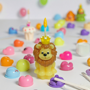 Vela Artística de las Doce Constelaciones para Fiestas, Diseño Rey León, Pequeña, Creativa, Regalo de Cumpleaños, Cera de Parafina, Amarilla, Sin Aroma, para el Hogar - Product Image 4