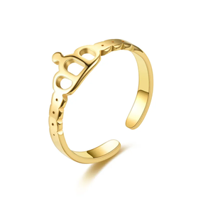 Offre d'articles mixtes Bagues en acier inoxydable en or véritable Bagues en acier inoxydable punk Bague en acier inoxydable plaqué or pour la mode - Product Image 5