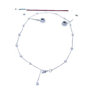 Collier Aurora en argent pur, ciel étoilé, perle d'eau douce ronde de 4,5 à 5 mm, avec un tempérament super étincelant - Product Image 5