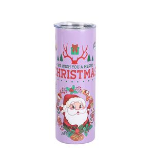 20 oz Christmas Printed Stainless Steel Cup Double Wall Insulated 20oz Straight Cup, for Holiday, Family <b>Gifts</b> - Product Image 6