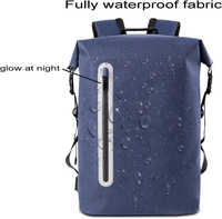 Sac à dos étanche en TPU 35L avec fermeture à enroulement flottante toutes saisons, personnalisable avec logo, pour sports de plein air, trekking, camping, randonnée