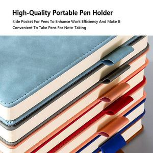 A5 Notebooks Business Planner and Journal Custom Logo PU <b>Leather</b> Notebook Meeting Record <b>Diary</b> for School - Product Image 5