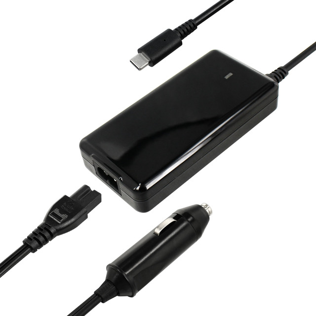 GaN Slim&Mini PD100W Universal Car Charger for Laptop & Drone with Fixed USB-C Cable