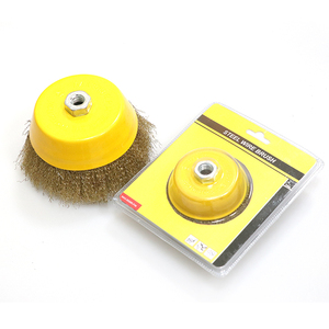 <span class=keywords><strong>Brosse</strong></span> métallique <span class=keywords><strong>rotative</strong></span> en acier de <span class=keywords><strong>brosse</strong></span> de tasse de fil serti de noeud torsadé pour l'industrie de meuleuse d'angle nettoyer et polir la surface métallique - Product Image 1