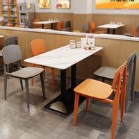 La table à manger de café en ardoise commerciale moderne 2025 prend en charge la personnalisation de la couleur et de la taille