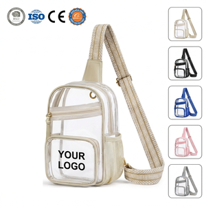 Sac bandoulière transparent en PVC personnalisé, fiable et approuvé pour les stades, avec fermeture éclair sécurisée pour concerts et vendeurs - Product Image 1