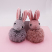 Nouveauté Porte-clés en peluche lapin lapin doux et moelleux avec des poupées, design personnalisé