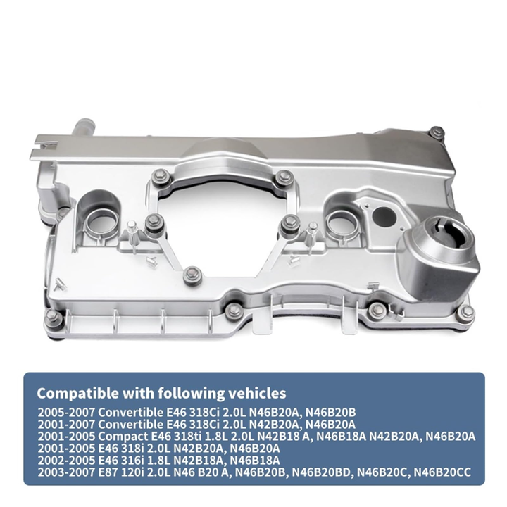 11127568582 Cylinder Head Rocker Valve Cover For BMW 3er E46, X3 E83