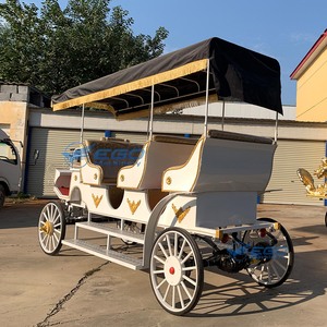Véhicule électrique convertible de luxe à trois rangées pour le tourisme en extérieur, chariot à chevaux électrique à quatre roues pour le tourisme - Product Image 5