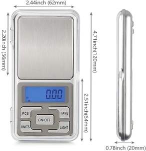 포켓 디지털 스케일 미니 도매 디지털 밸런스 보석 무게 무게 저울에 대 한 500g 0.01g 저렴 한 - Product Image 2