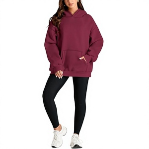 Pull à capuche en tricot pour femme ODM, couleur unie, broderie sur le devant, 100% coton, décontracté pour l'hiver, provenant du Bangladesh - Product Image 6